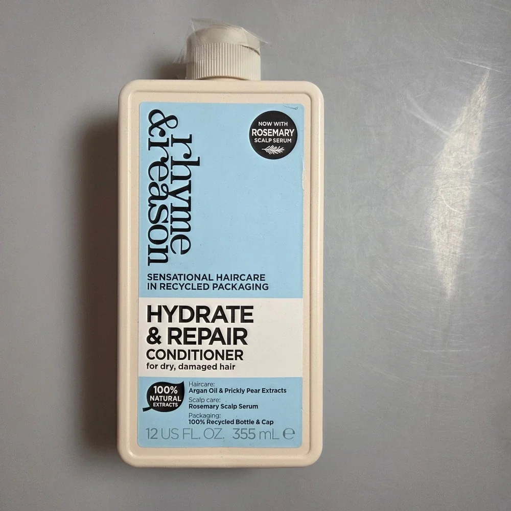 Rhyme & Reason Hydrate & Repair Conditioner 12oz Argan Oil Prickly Pear Dry Hair